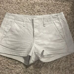 Women’s Rag & Bone 100% lamb leather perf white shorts size 25.